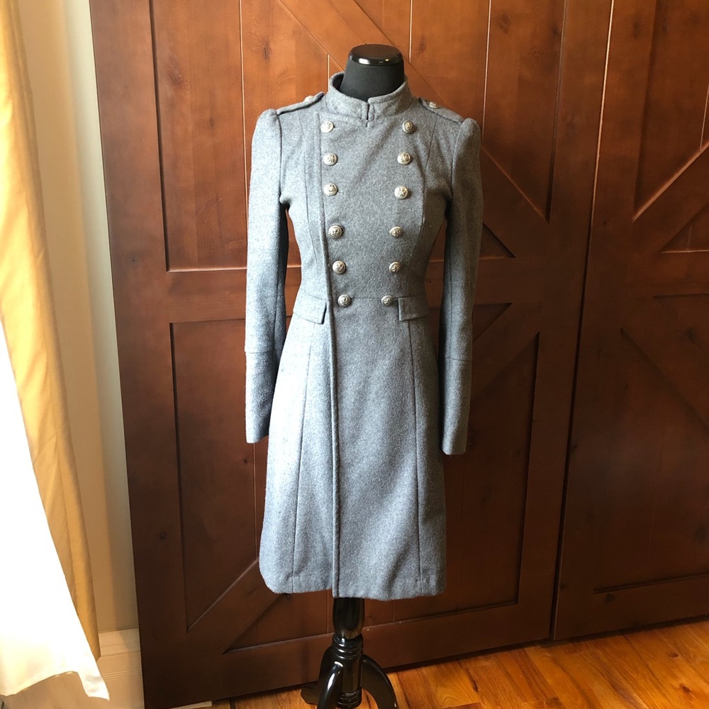 BEBE Grey Wool Coat XS